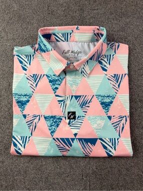 Full Wedge Golf Mens Short Sleeve Golf Polo Shirt Size XL Multicolor